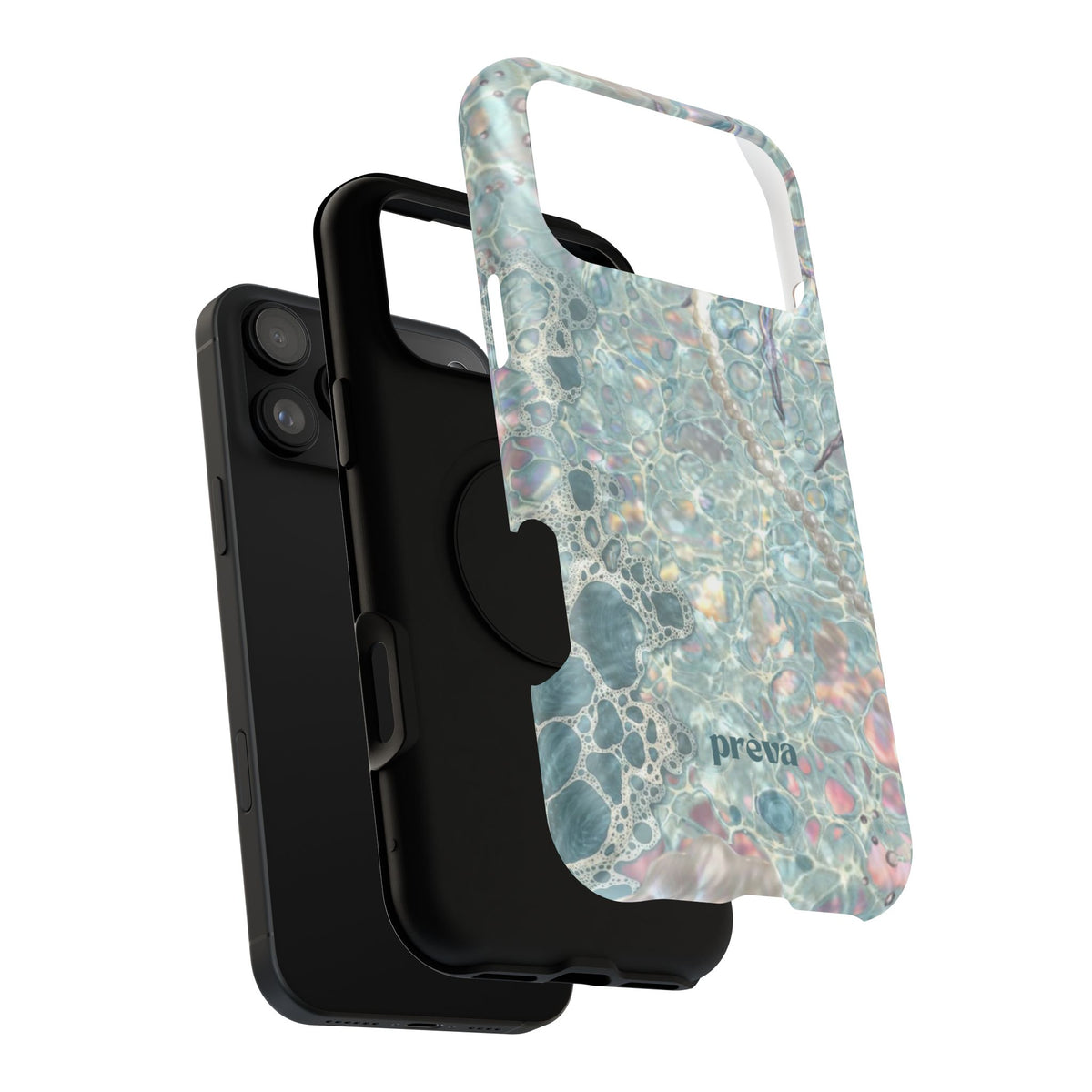 Marbled Seafoam Impact-Resistant Phone Case