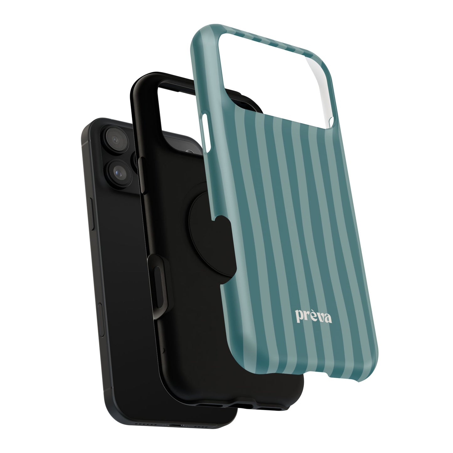 Striped Teal Phone Case