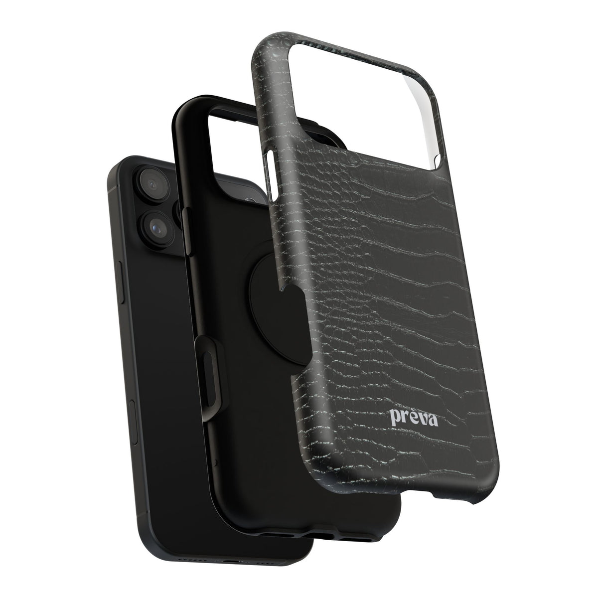 Black Croc Phone Case
