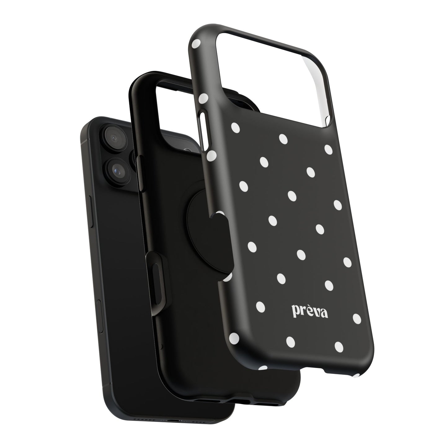 Black with White Polka Dots Phone Case
