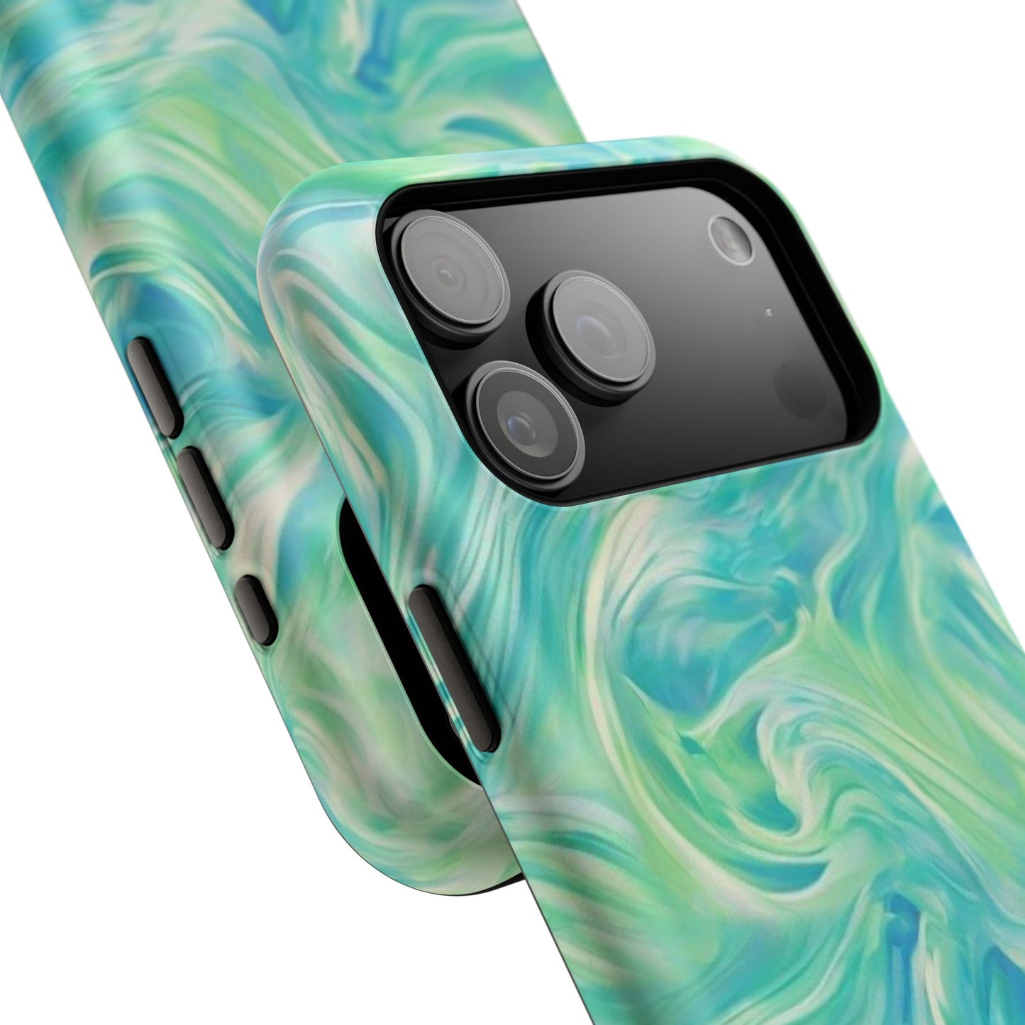 Teal & Green Swirl Phone Case