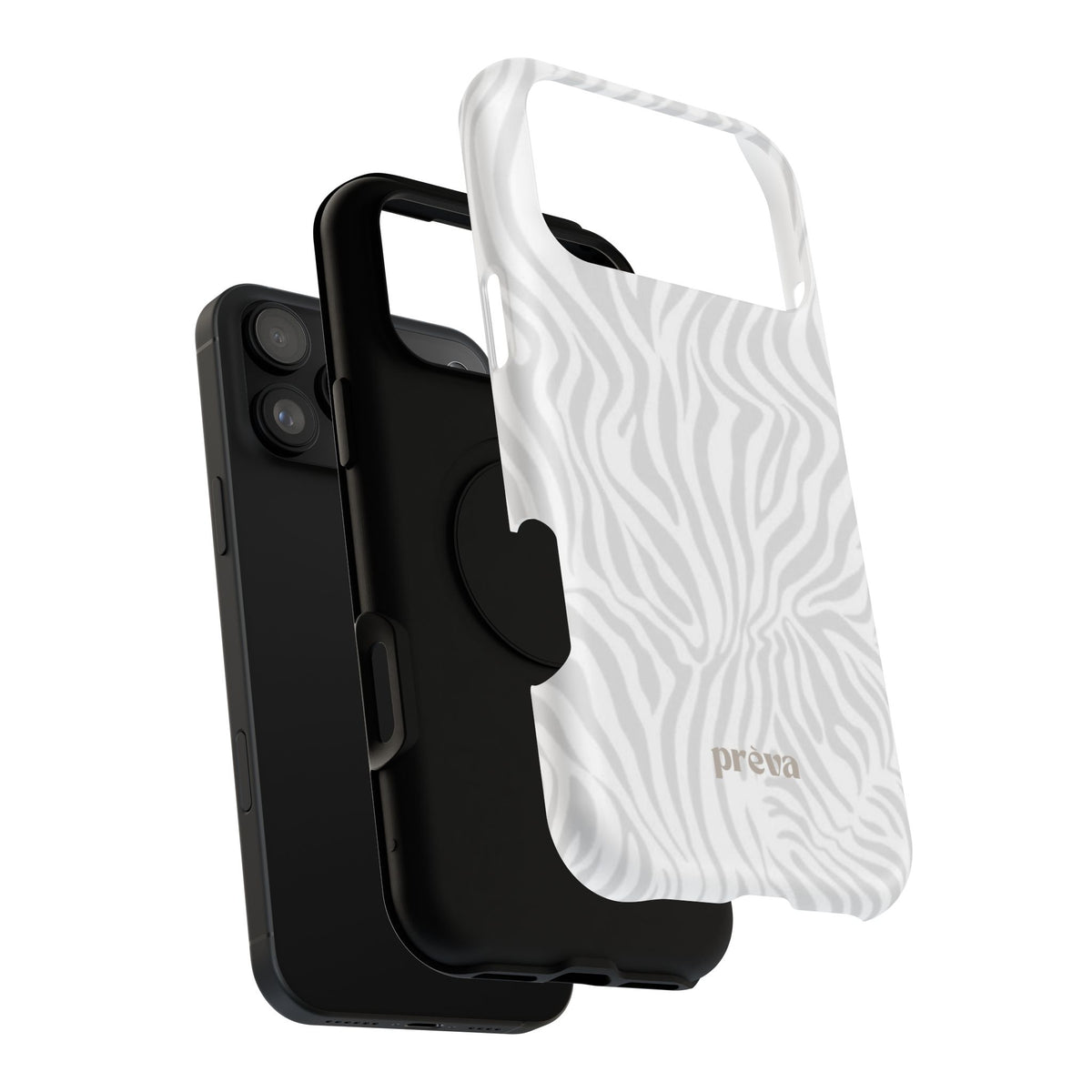 Zebra White Wave Phone Case