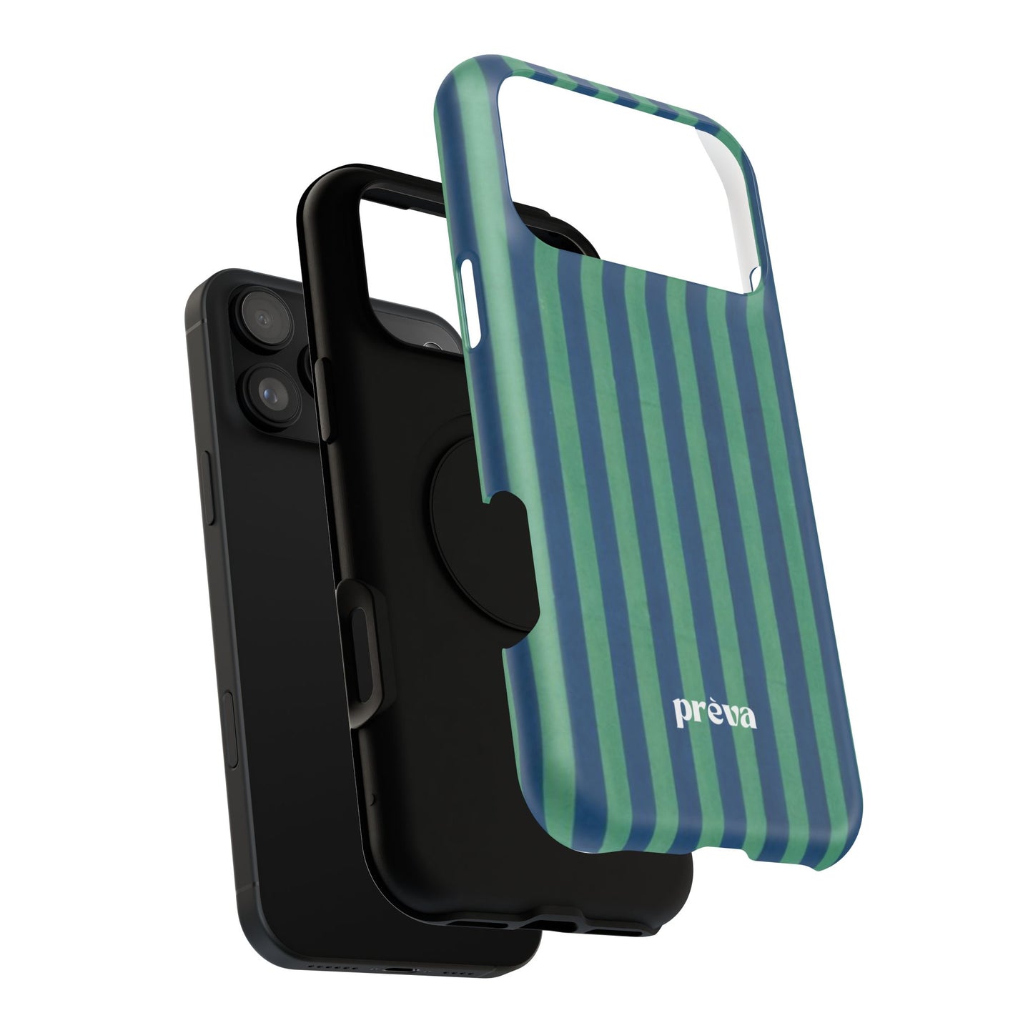 Green & Blue Stripes Phone Case