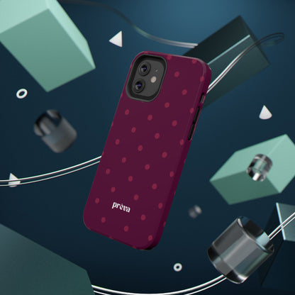 Maroon Polka Dots Phone Case