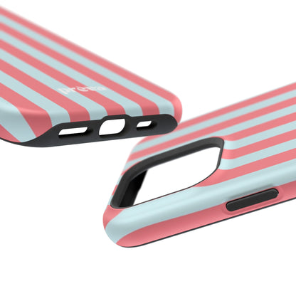 Coral & Teal Stripes Phone Case