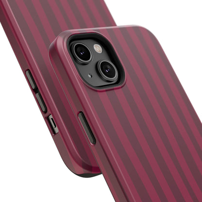 Burgandy Stripes x Ava Dudderar Phone Case
