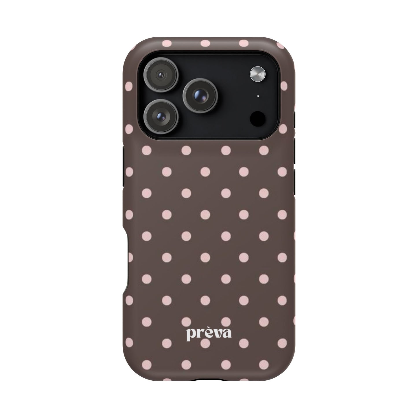 Brown and Pink Polka Dot Phone Case