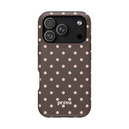 Brown and Pink Polka Dot Phone Case