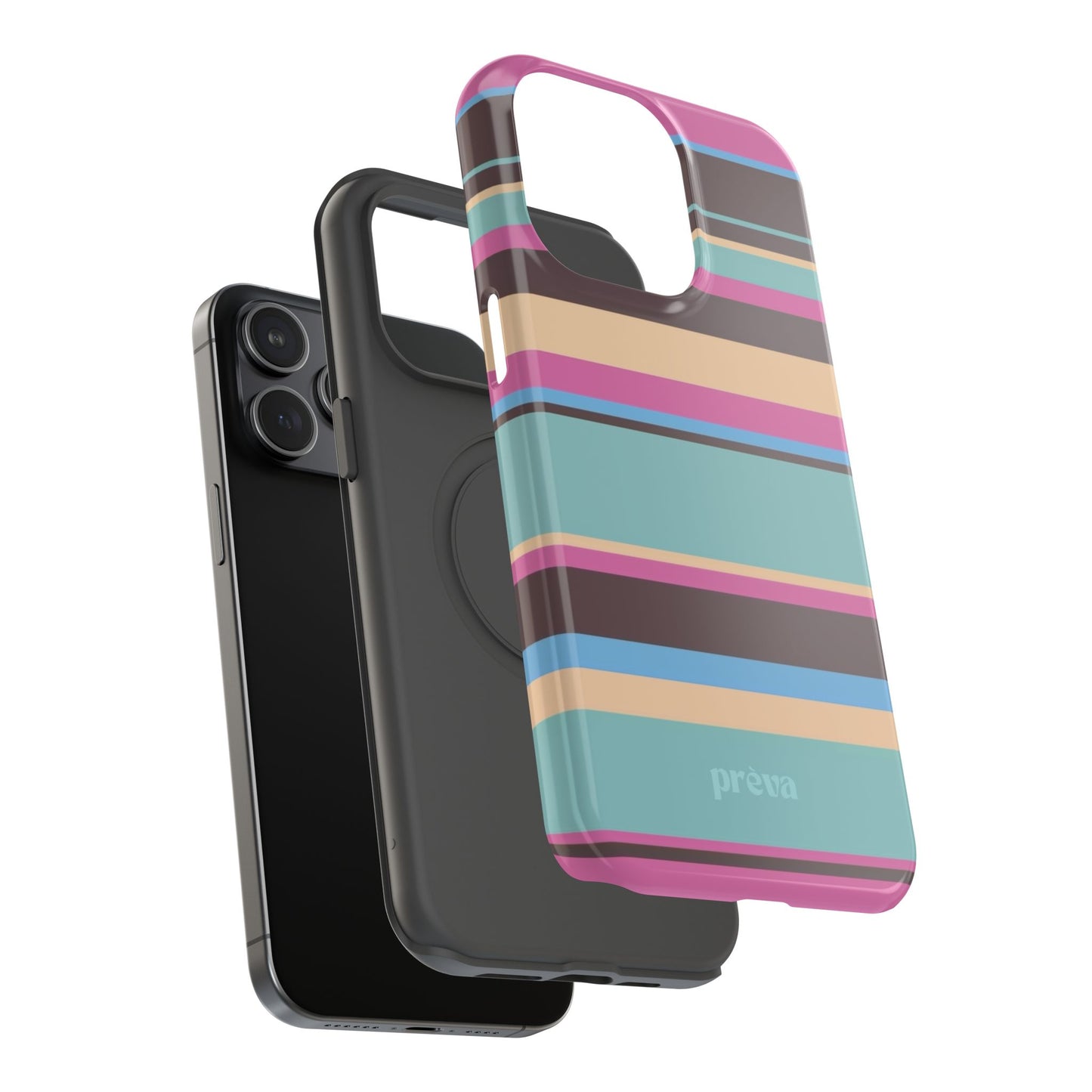 Cocoa Palm Stripes Phone Case