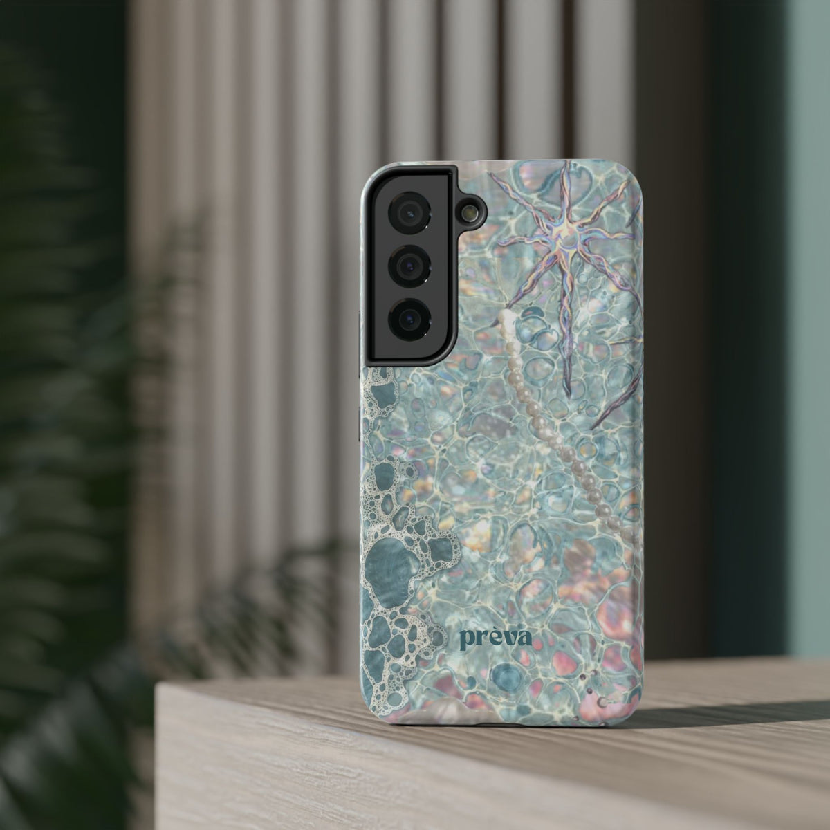 Marbled Seafoam Impact-Resistant Phone Case