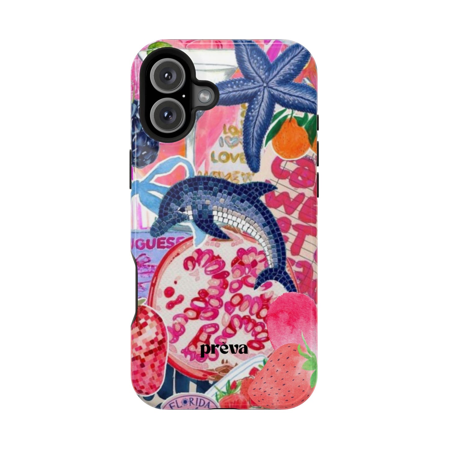Dolphin Tropics Collage Phone Case