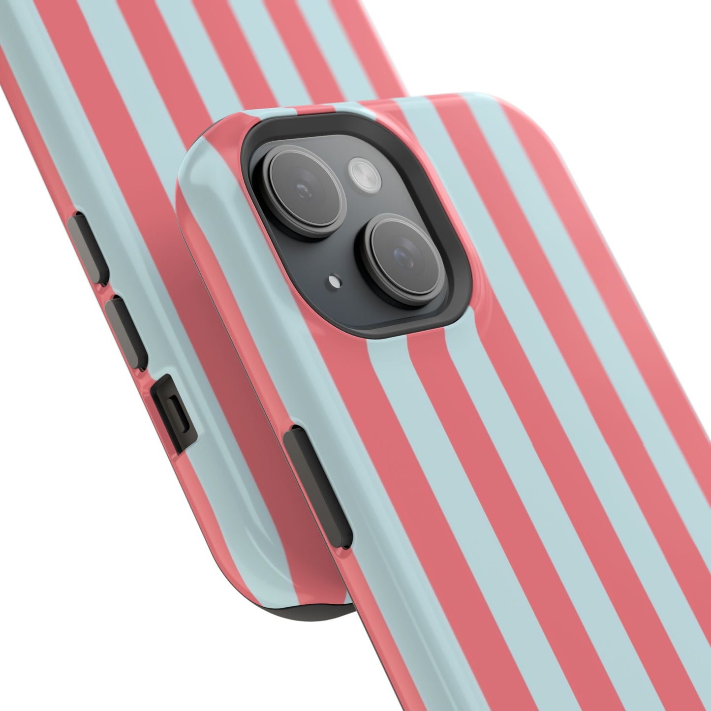 Coral & Teal Stripes Phone Case