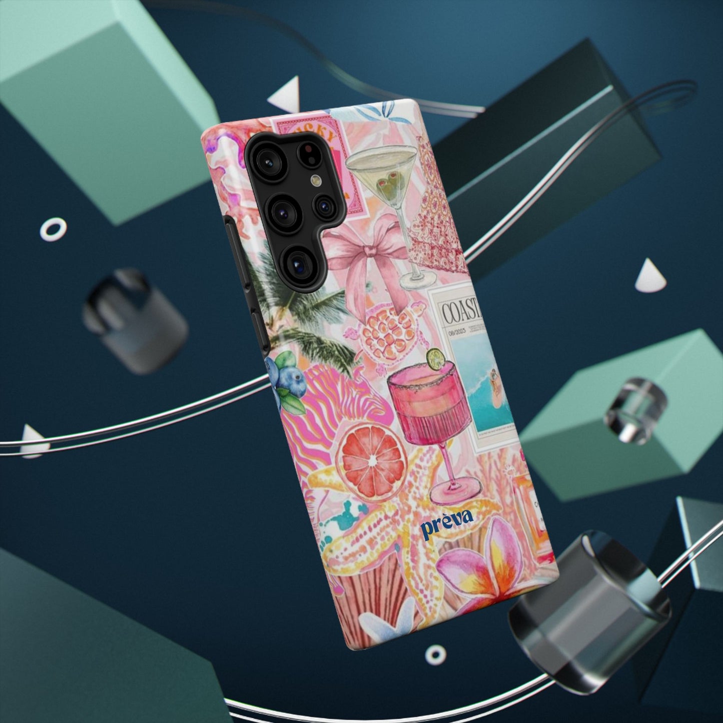 Pink Cocktail Collage Phone Case