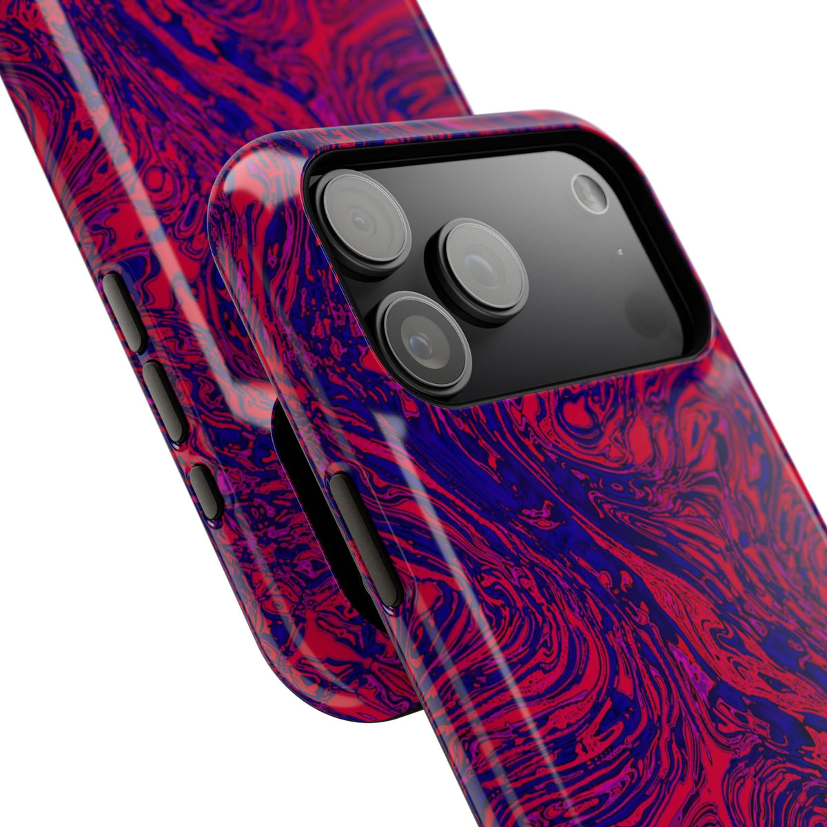 Marbled Red & Purple Impact Phone Case