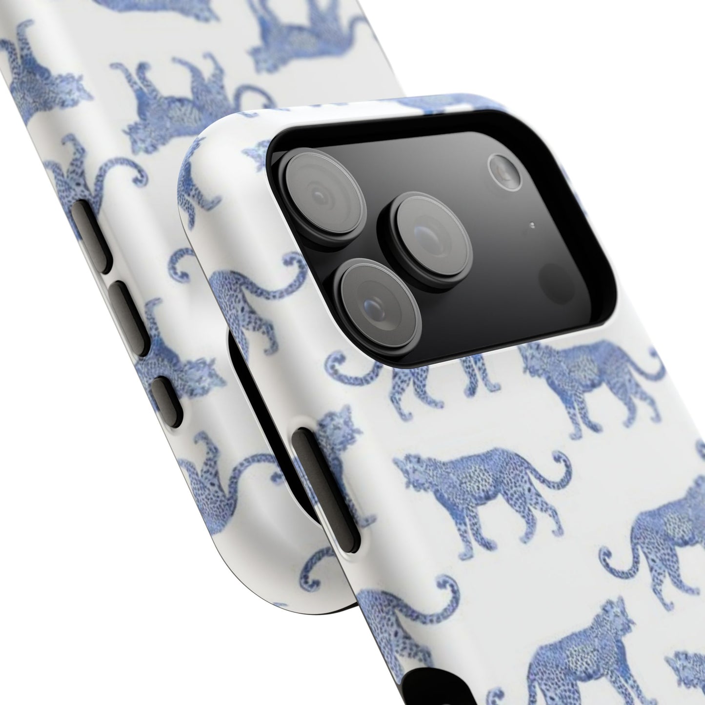 Blue Leopard Pattern Phone Case
