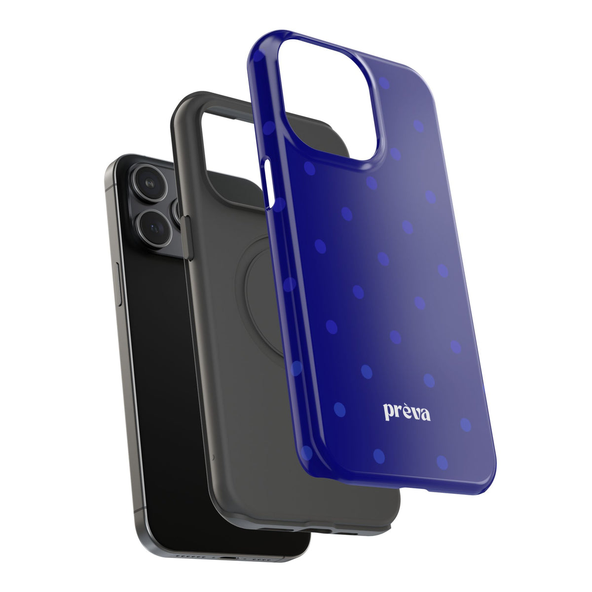 Dark Blue Polka Dots Phone Case