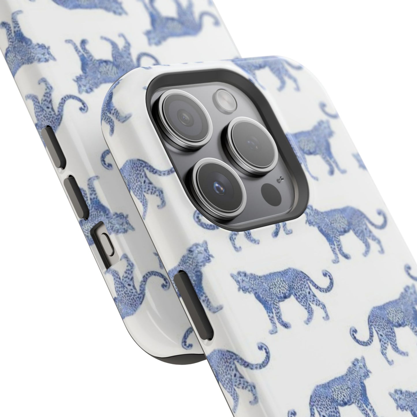 Blue Leopard Pattern Phone Case