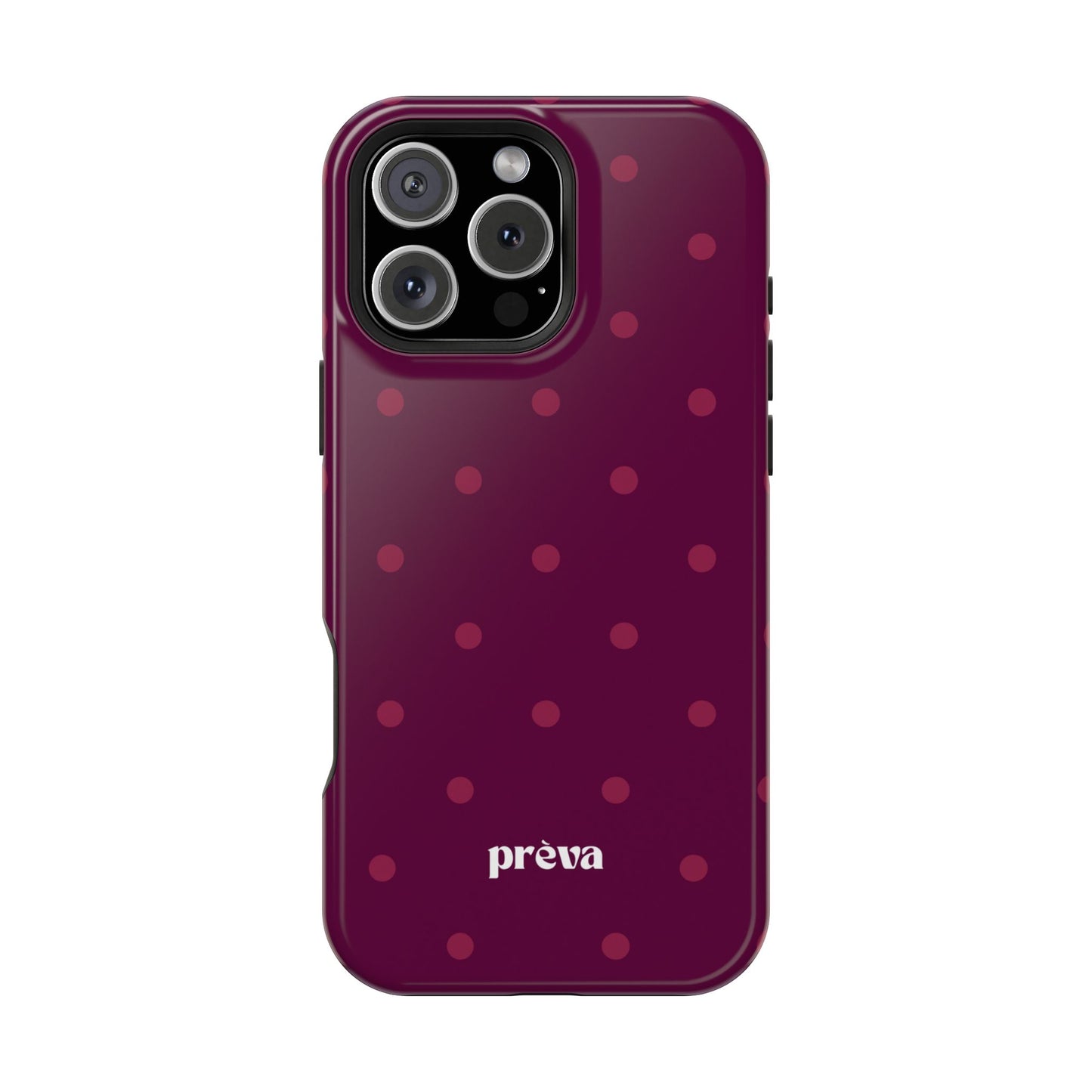 Maroon Polka Dots Phone Case