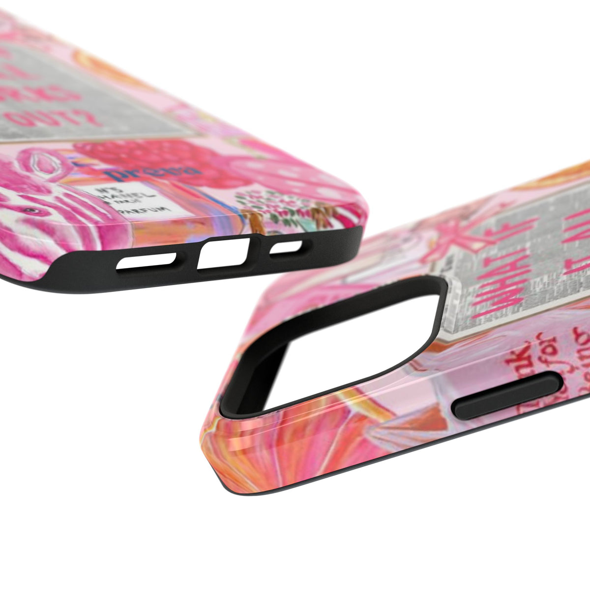 Pink "What If It All Works Out?" Collage Phone Case
