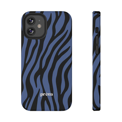 Blue & Black Zebra Stripe Phone Case