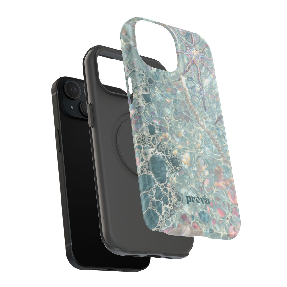 Marbled Seafoam Impact-Resistant Phone Case