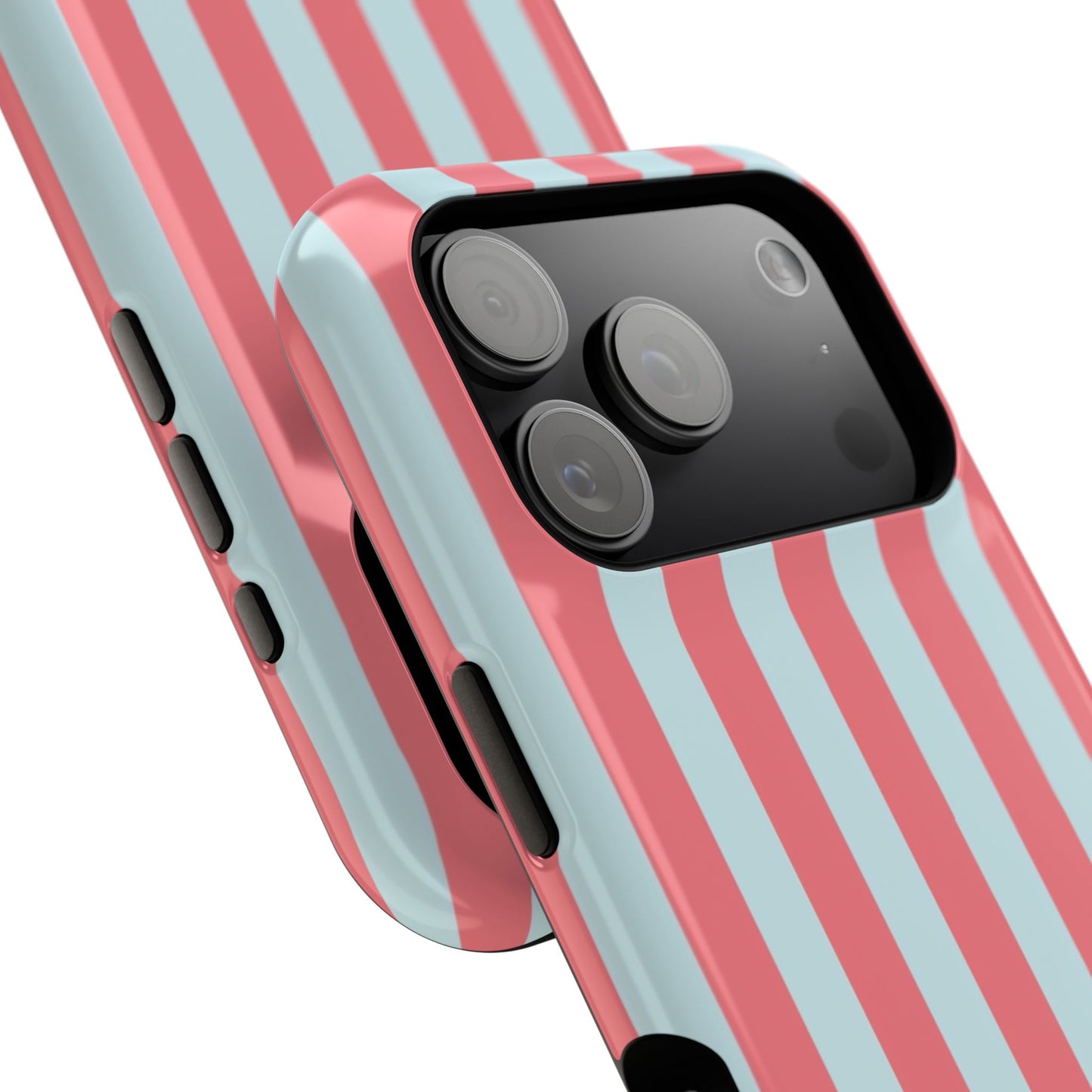 Coral & Teal Stripes Phone Case