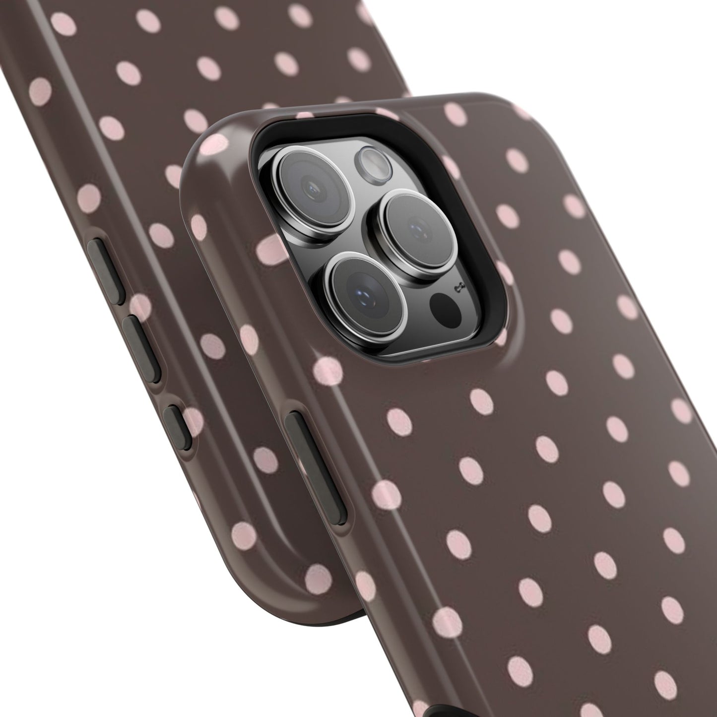 Brown and Pink Polka Dot Phone Case