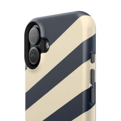 Striped Navy & Cream Phone Case