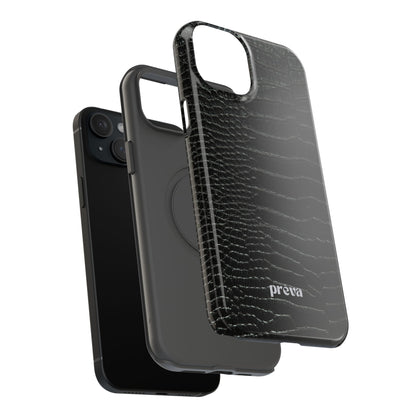 Black Croc Phone Case