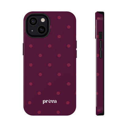 Maroon Polka Dots Phone Case