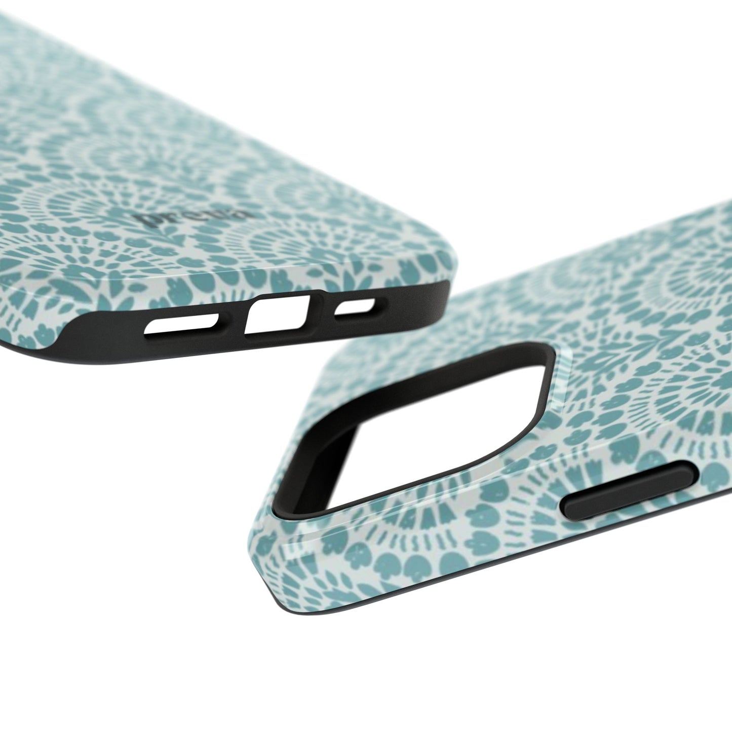 Aqua Lace Pattern Phone Case