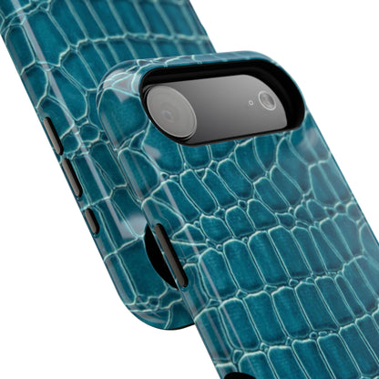 Teal Croc Phone Case
