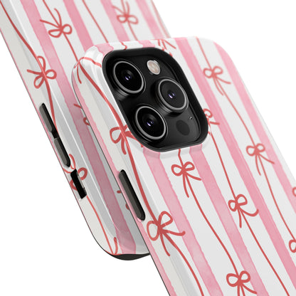 Pink Bow Chain Phone Case