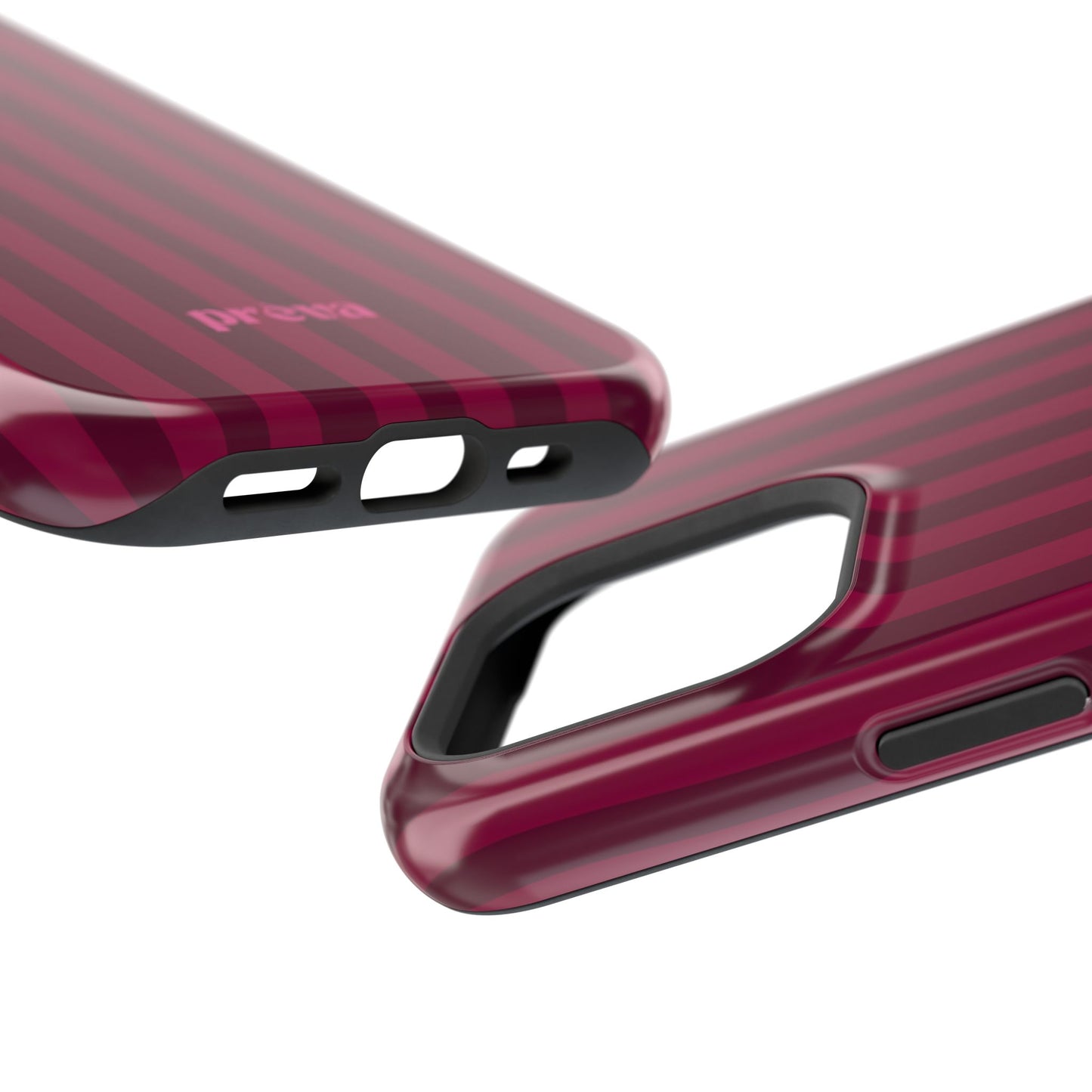 Burgandy Stripes x Ava Dudderar Phone Case