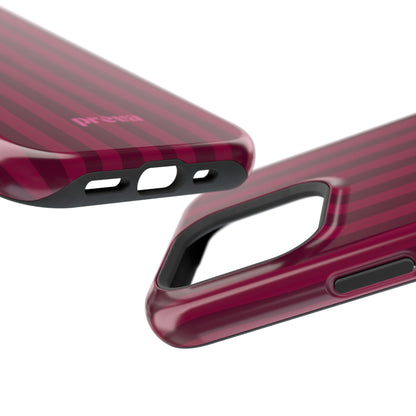 Burgandy Stripes x Ava Dudderar Phone Case