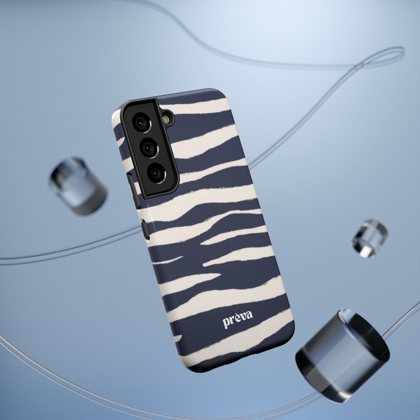 Navy & Cream Zebra Phone Case