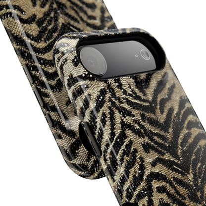 Phone Case — Impact‑Resistant Tiger Print Rug Texture