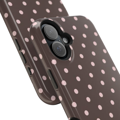 Brown and Pink Polka Dot Phone Case