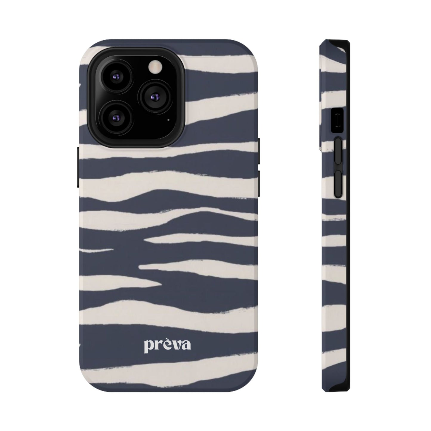 Navy & Cream Zebra Phone Case