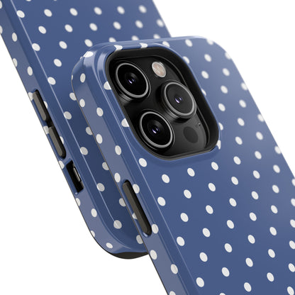 Navy Polka Dot Phone Case