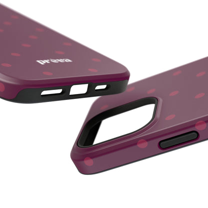 Maroon Polka Dots Phone Case
