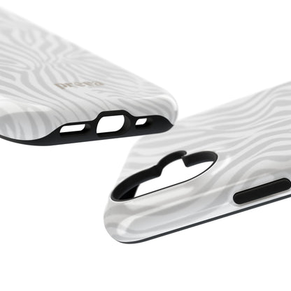 Zebra White Wave Phone Case