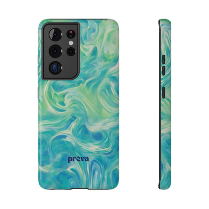 Teal & Green Swirl Phone Case