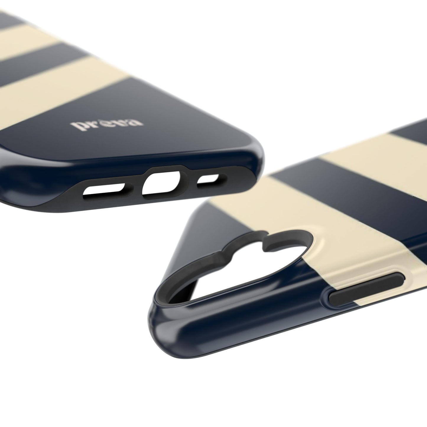 Striped Navy & Cream Phone Case
