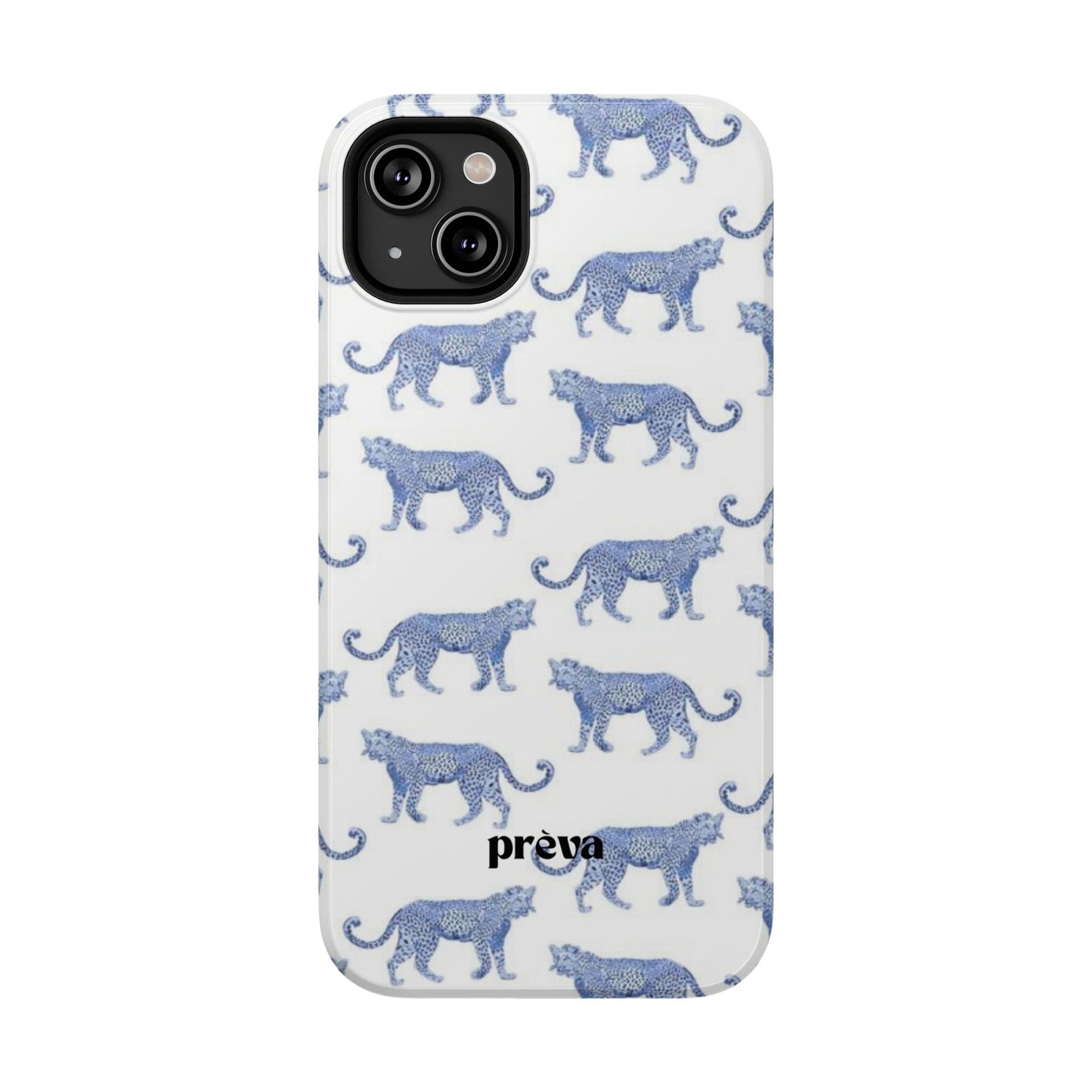 Blue Leopard Pattern Phone Case