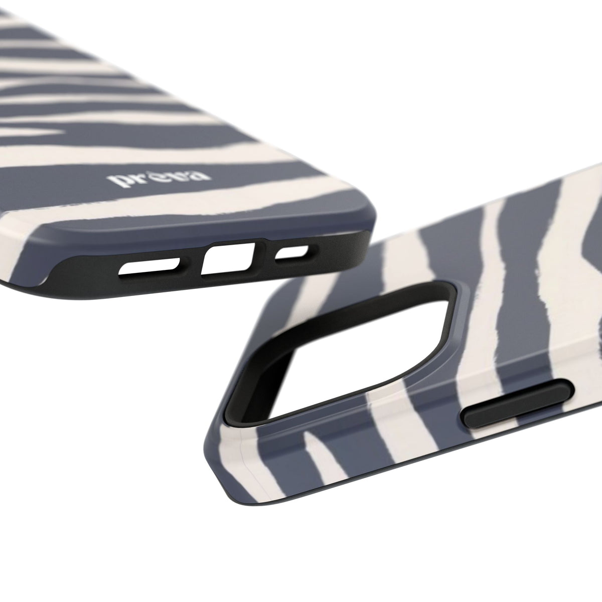 Navy & Cream Zebra Phone Case