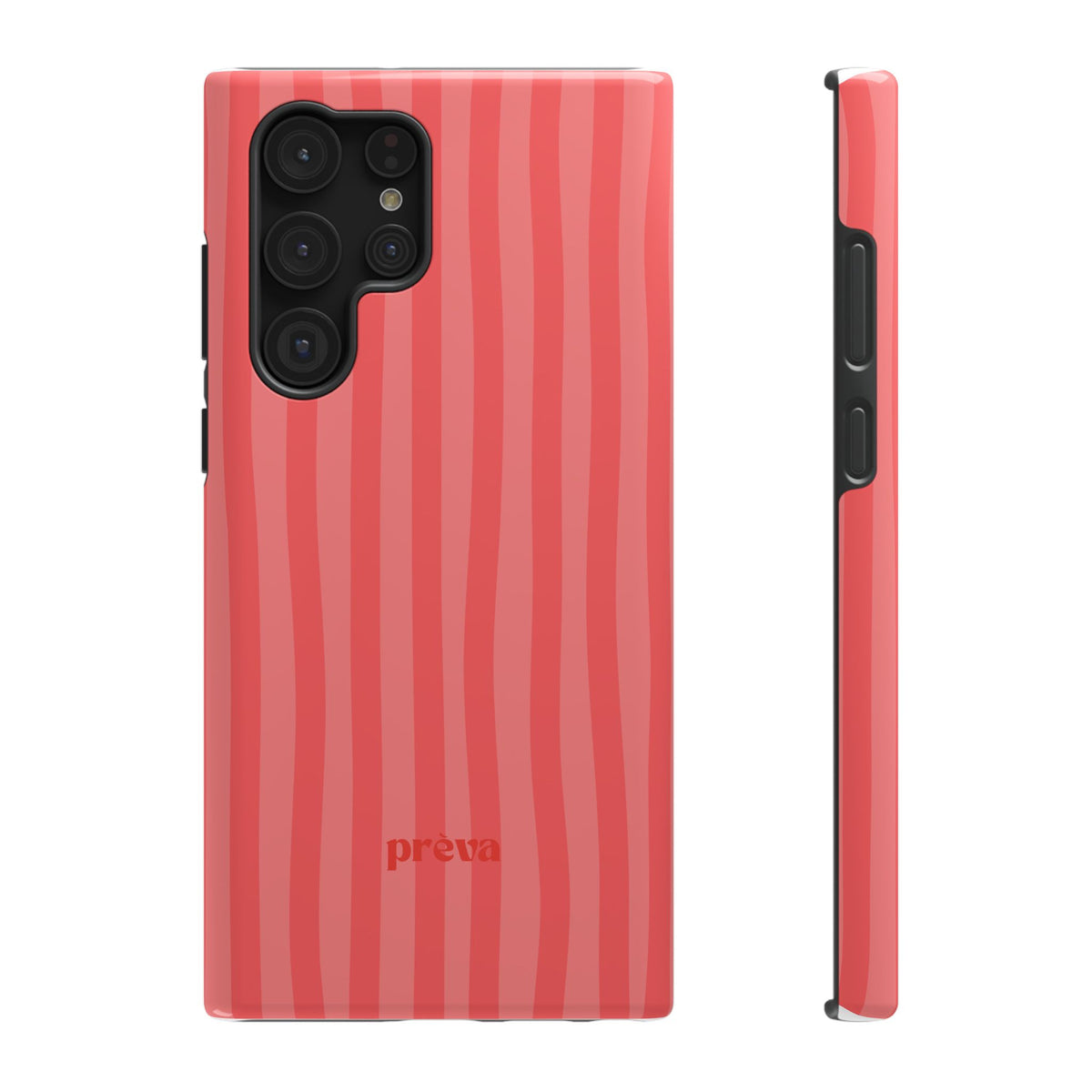 Coral Stipes Phone Case