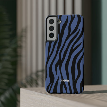 Blue & Black Zebra Stripe Phone Case