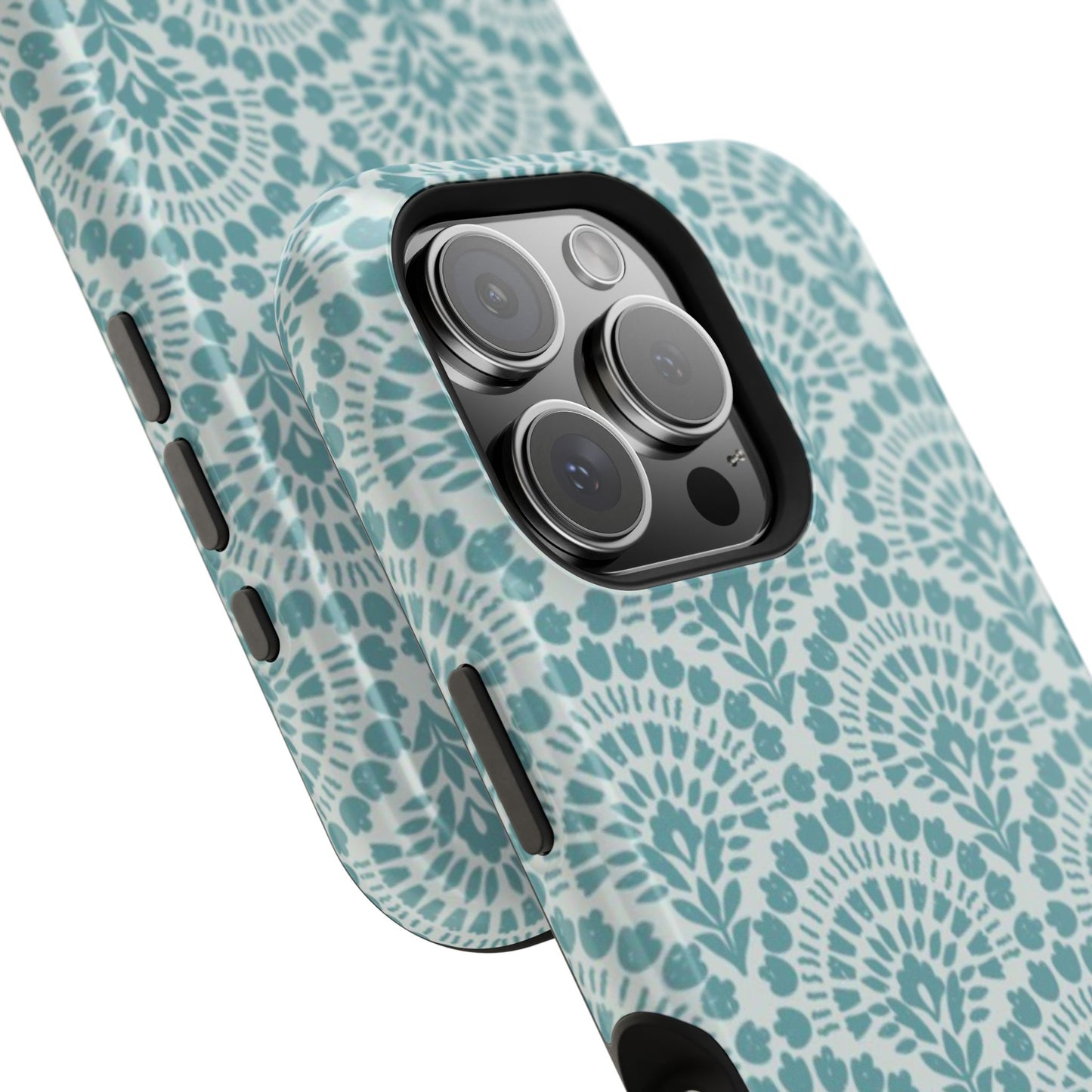 Aqua Lace Pattern Phone Case