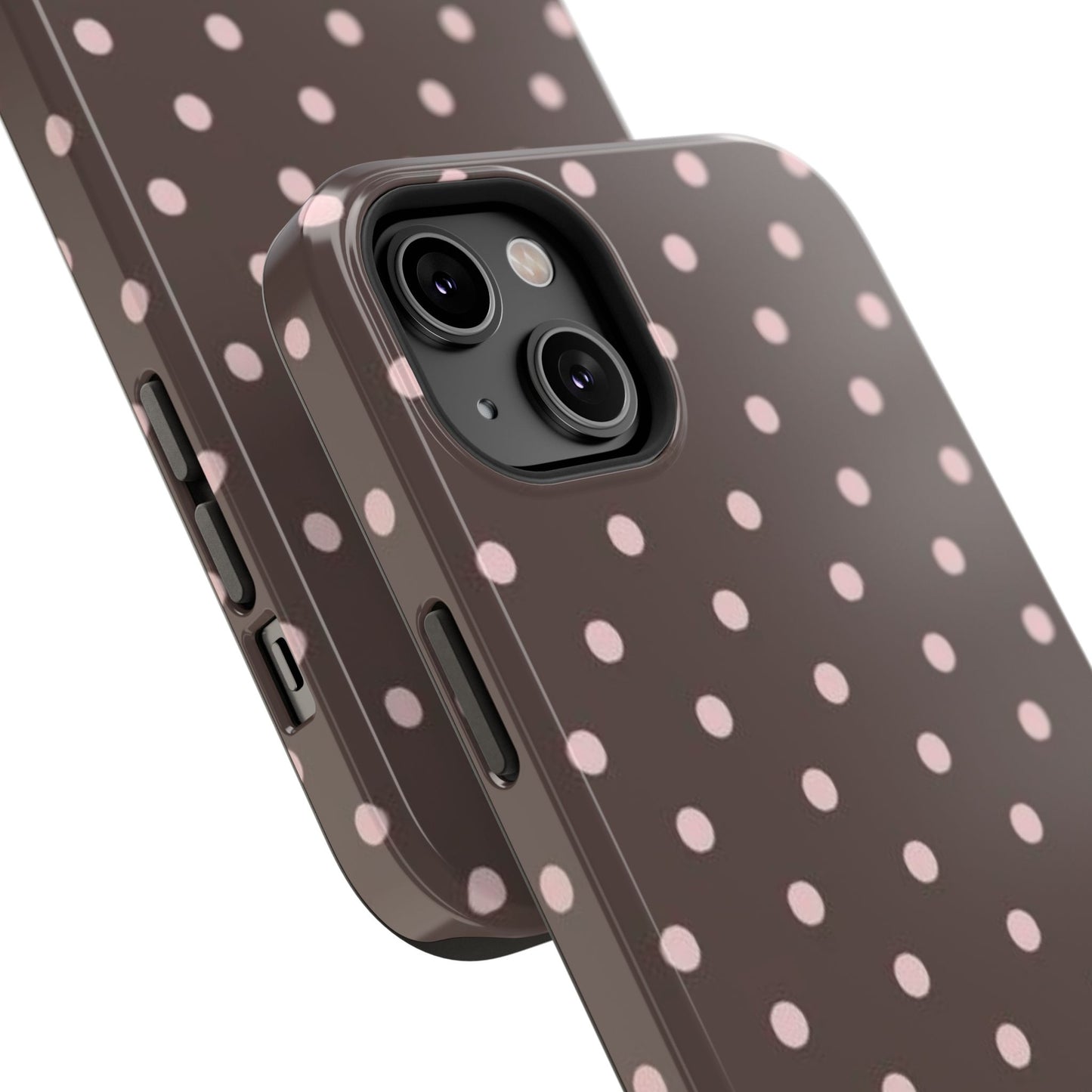 Brown and Pink Polka Dot Phone Case